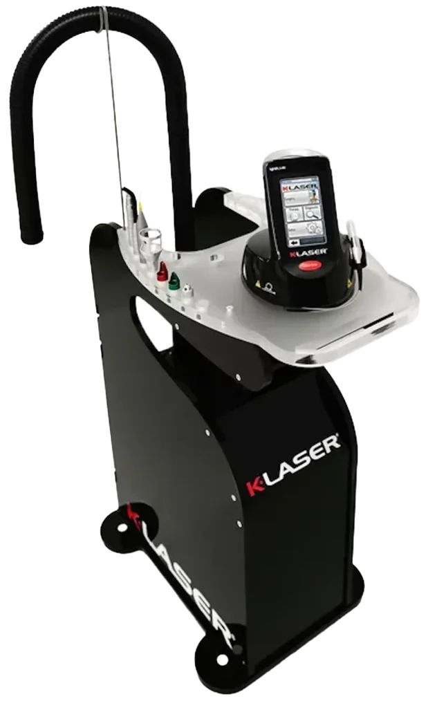 Compact and mobile K-Laser Blue Derma for precise laser procedures in clinics and cosmetology.